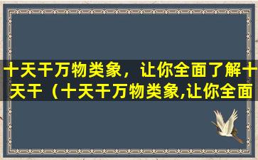 十天干万物类象，让你全面了解十天干（十天干万物类象,让你全面了解十天干 第一星座网）